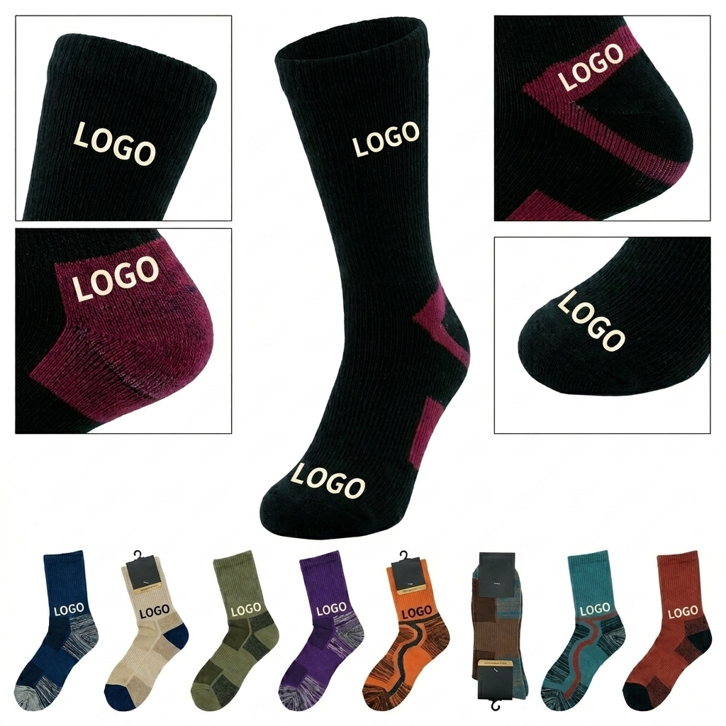 Versatile Arch Support Crew Socks - Multi-Color Pack for Men & Women