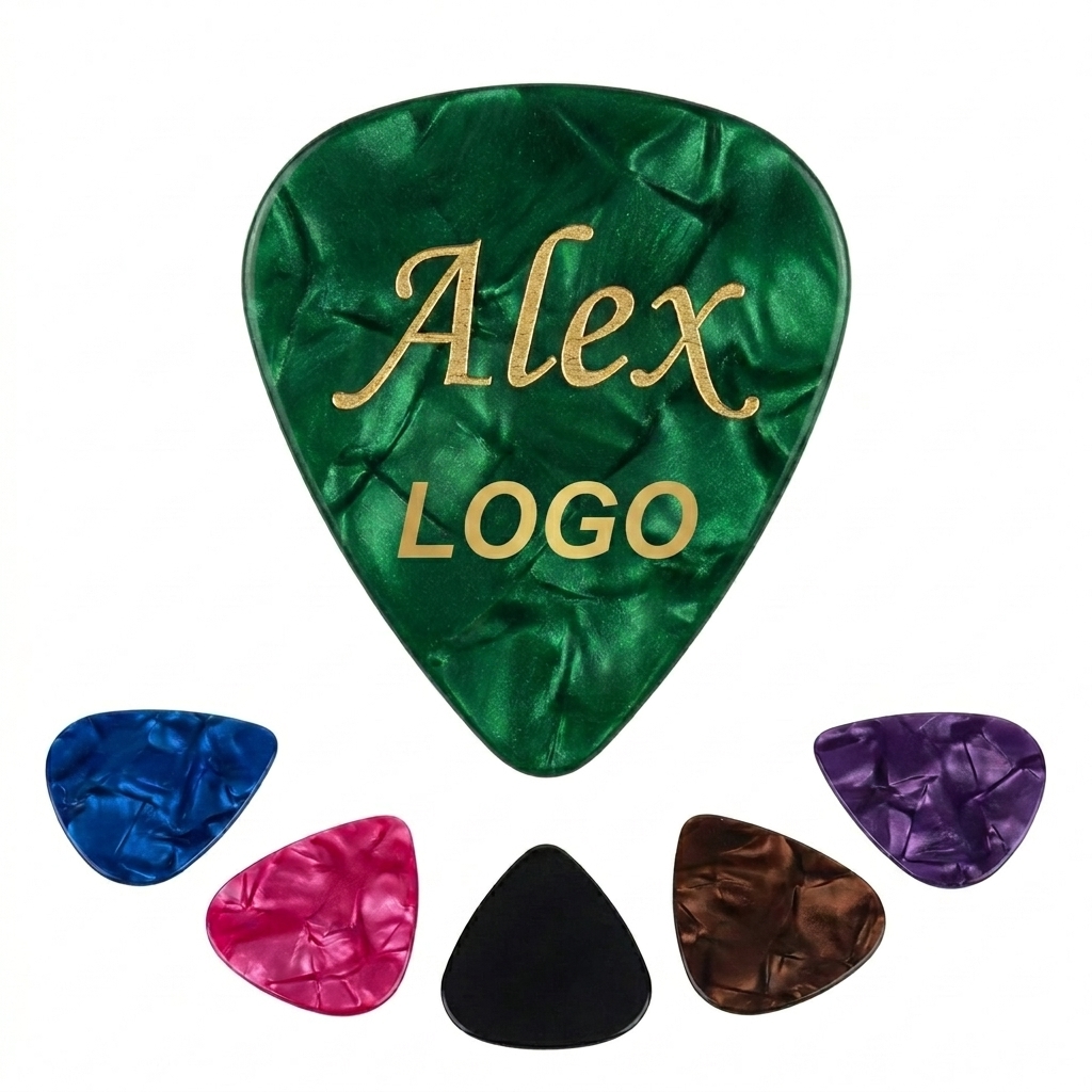 Classic Pearl Celluloid Guitar Picks for Warm Tone & Smooth Strumming