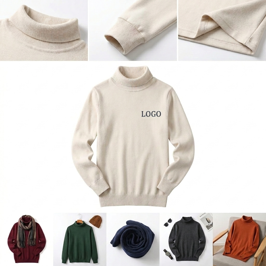 Men's Turtleneck Knit Sweater