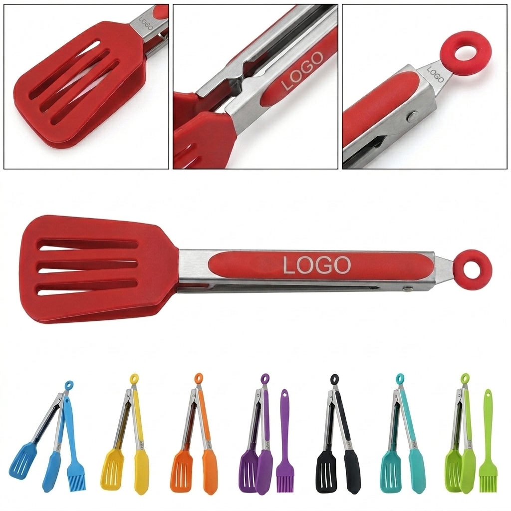 Silicone & Stainless Steel Barbecue Clip with Oil Drainage Holes