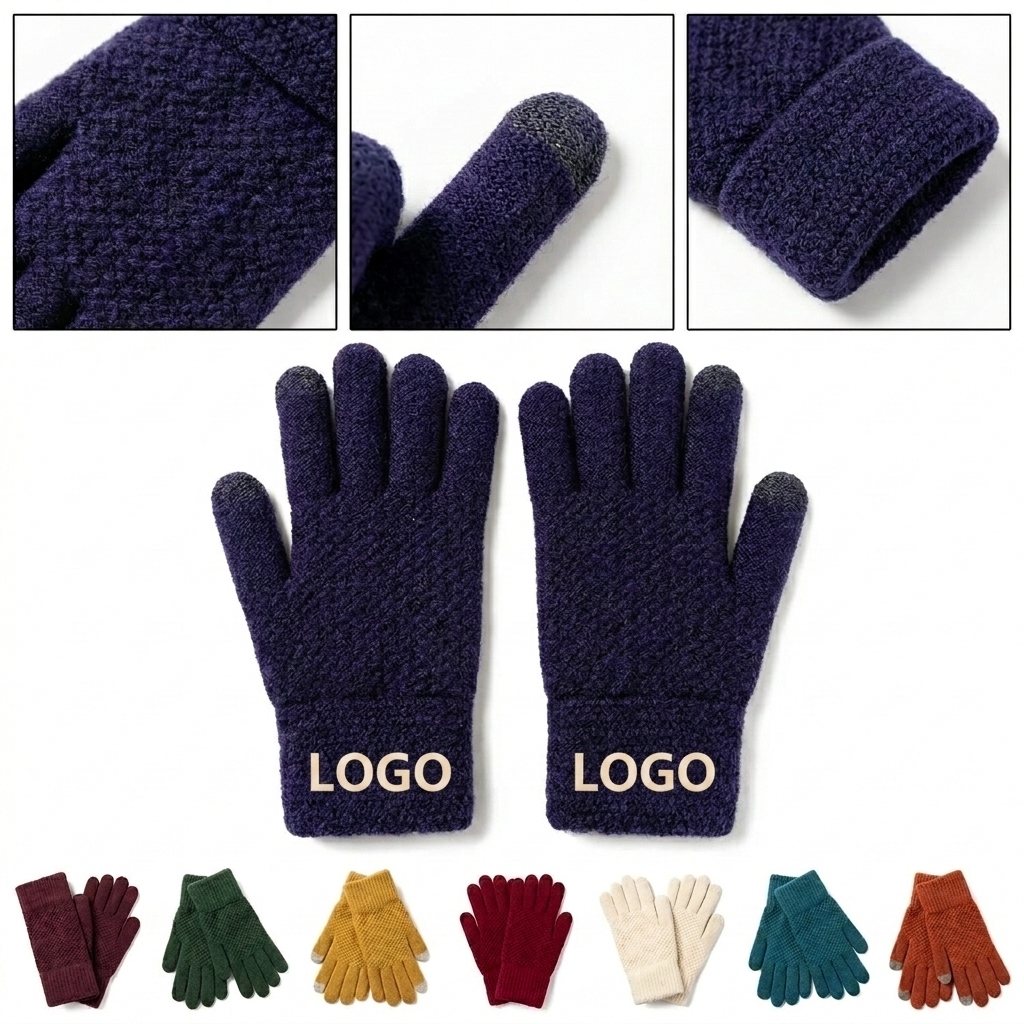 Thermal Touchscreen Knit Gloves for Winter Warmth & All-Day Activities