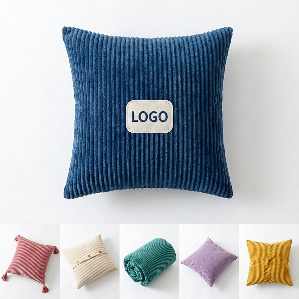 Corduroy Rib Solid Color Cushion
