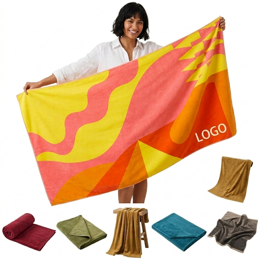 Quick Drying Absorbent Beach Towel for Travel and Swimming