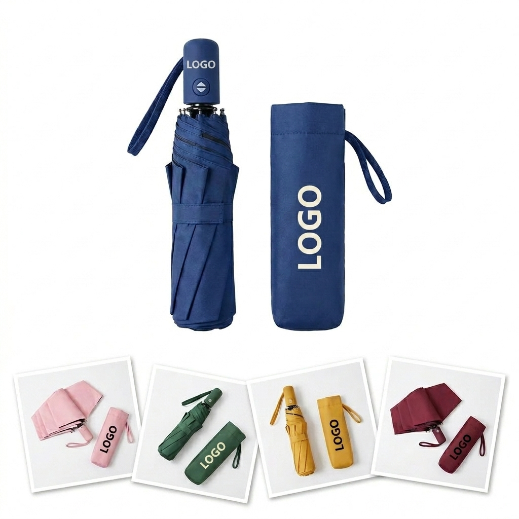 Portable Folding Sun Umbrella | 90cm Canopy, Compact Carry Case