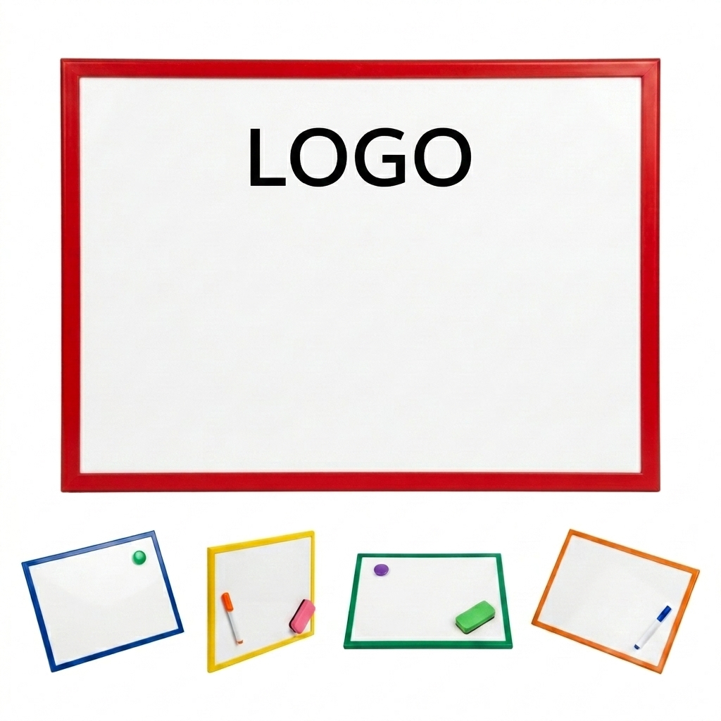Magnetic Dry Erase Whiteboard with Frame - No Drill Mounting, Reusable Writing Surface