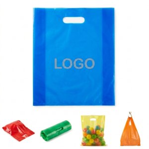 Reusable Die-Cut Handle Grocery Bags for Retail