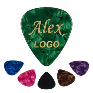 Classic Pearl Celluloid Guitar Picks for Warm Tone & Smooth Strumming