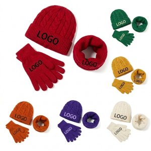 All-Season Touchscreen Winter Set: Cozy Knit Hat, Loop Scarf & Conductive Gloves