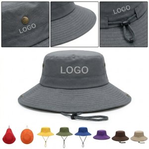 Lightweight Polyester Safari Bucket Hat for Outdoor Sun Protection