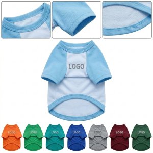 Breathable Stretch Knit Dog Raglan Tee for Comfort and Style