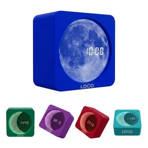 Celestial Glow Digital Alarm Clock with Moon Phase Display