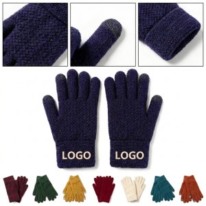 Thermal Touchscreen Knit Gloves for Winter Warmth & All-Day Activities