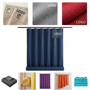 Textured Polyester Shower Curtain in 8 Colors, 31.5" x 70.9"