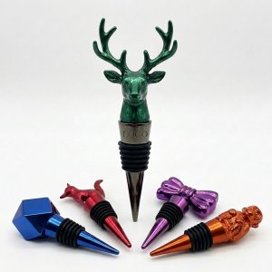 Whimsical Animal & Design Silicone Wine Bottle Stoppers (Set of 5)