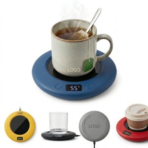 Adjustable Large-Screen Cup Warmer with Extended Cord for All Flat-Bottomed Mugs