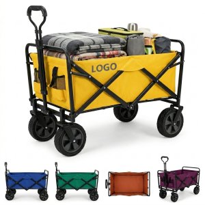 Collapsible Heavy-Duty Garden Wagon with Storage Bag